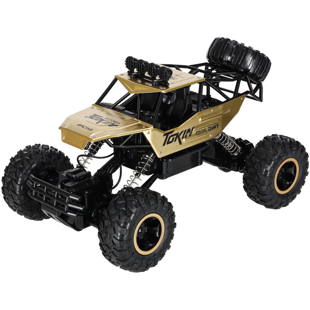 RC terénne auto 4x4 crawler s kovovou karosériou – zlaté