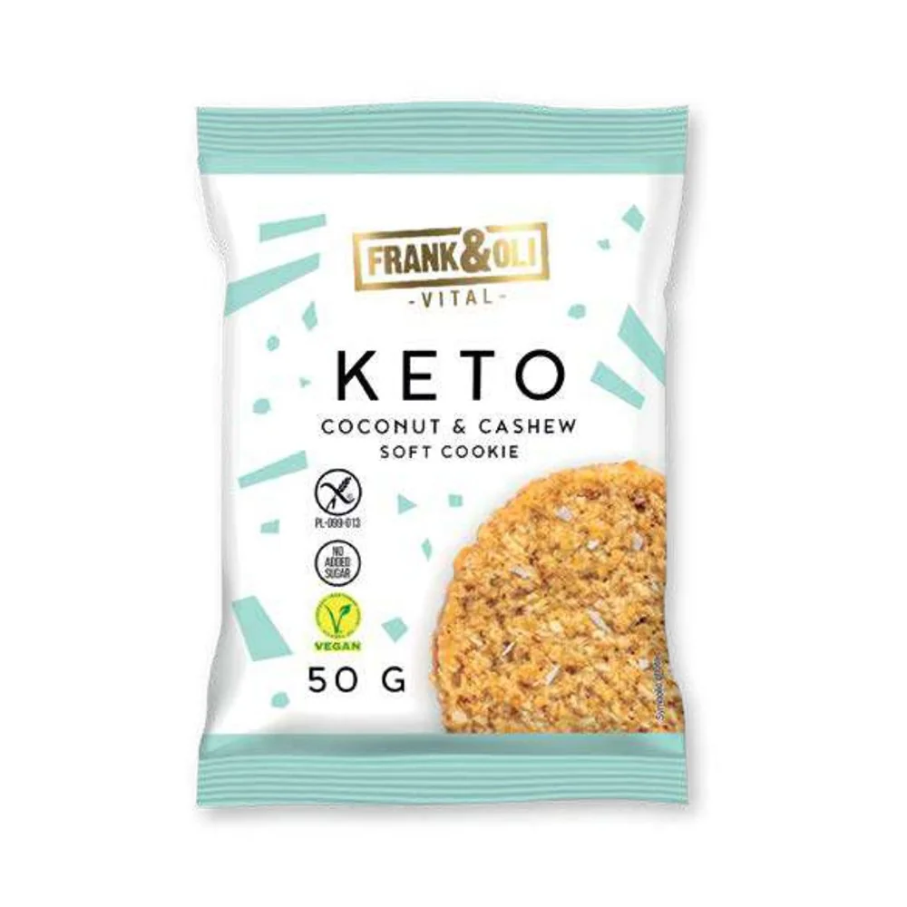 FRANK&OLI KETO COOKIE - keto sušienka s kokosom a kešu orechami 1×50 g, sušienka