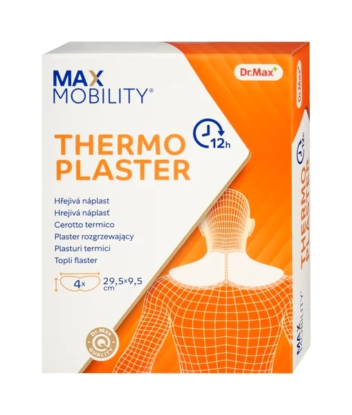 Dr. Max Thermoplaster 29,5x9,5cm 4 ks 1×4 ks, hrejivé náplasti na krk a ramená
