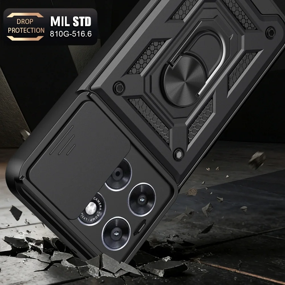 Tech-Protect Camshield kryt na Motorola Moto G67 / G77, čierny