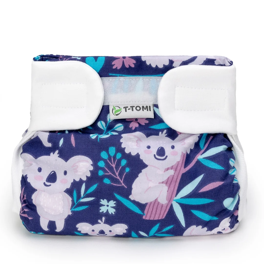 T-TOMI Ortopedické abdukčné nohavičky - suchý zips Tmavé koaly (5-9kg)