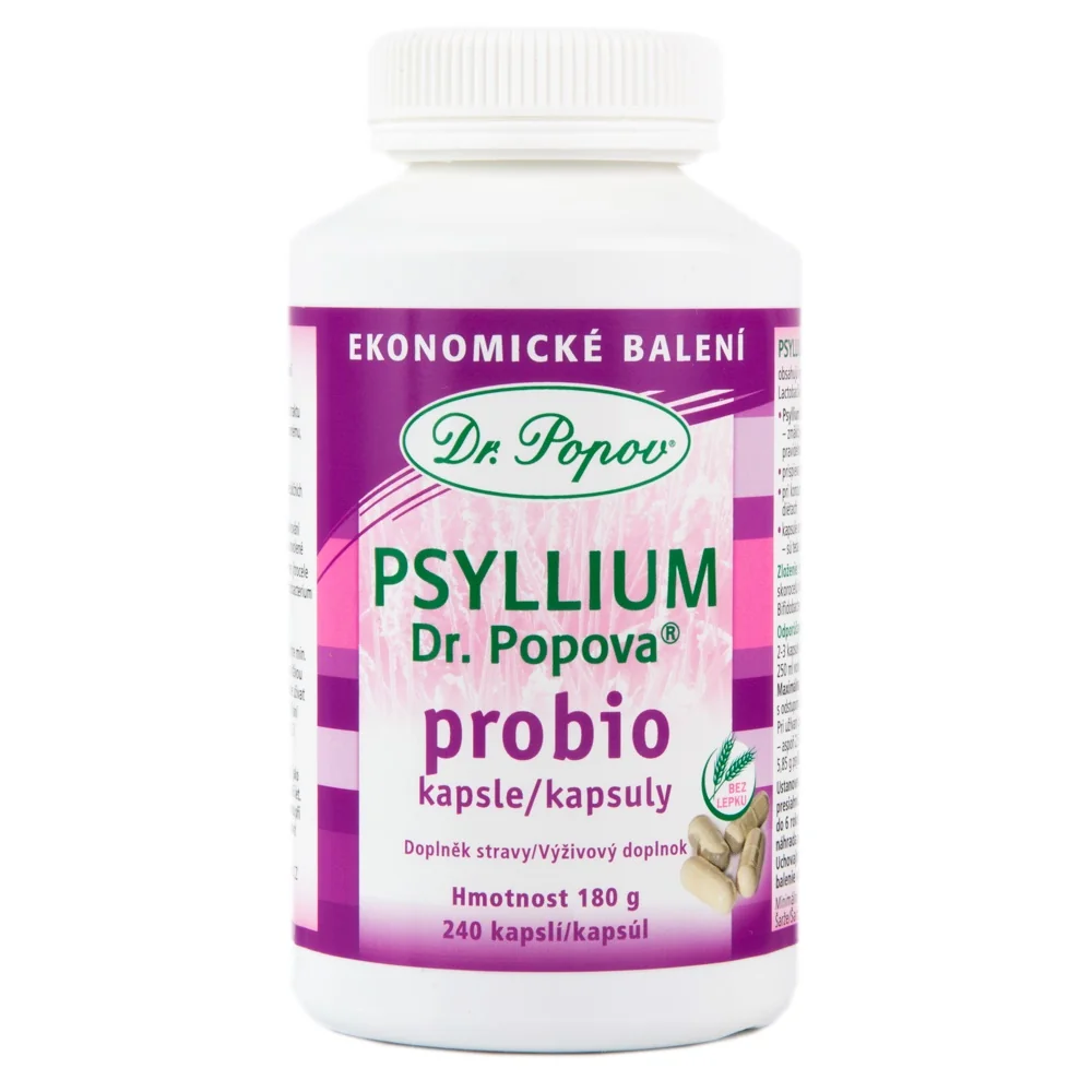 Dr. Popov EKONOMY Psyllium PROBIO 240 cps