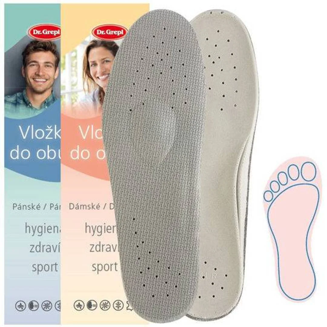 DR.GREPL Carbon koža anatomické vložky do topánok - Veľkosť 39