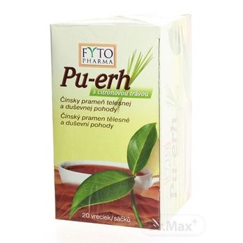 FYTO Pu-erh s citrónovou trávou 20×1,5 g, čierny čaj