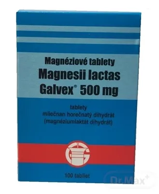 MAGNESII LACTICI 500 mg, Magnéziové tablety Galvex