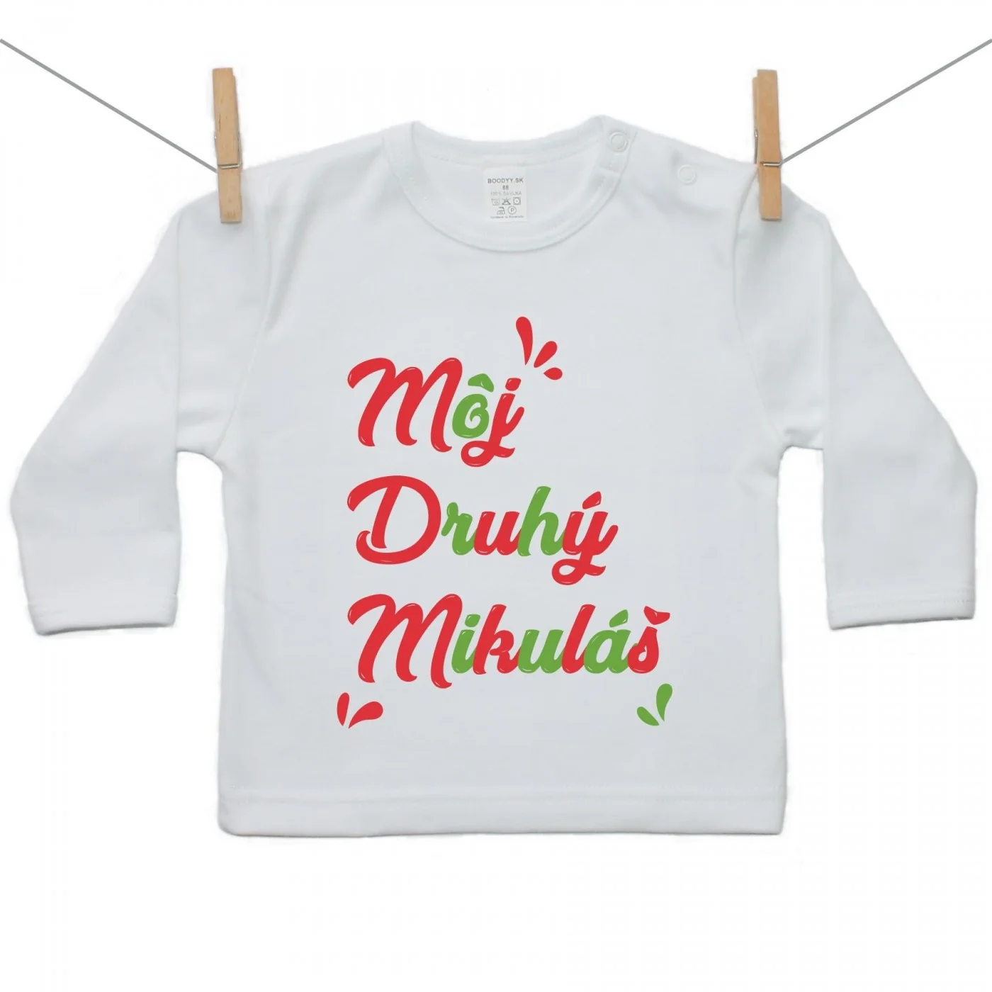 Boodyy Tričko s dlhým rukávom Môj druhý Mikuláš Veľkosť: 86