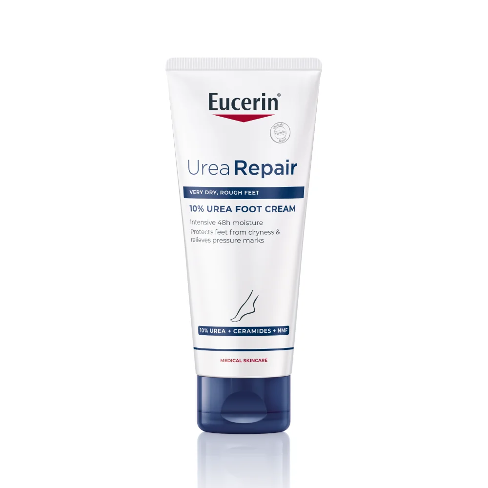 EUCERIN UreaRepair Krém na nohy 10 % urea, 100 ml 1×100 ml, regenerácia kože na nohách
