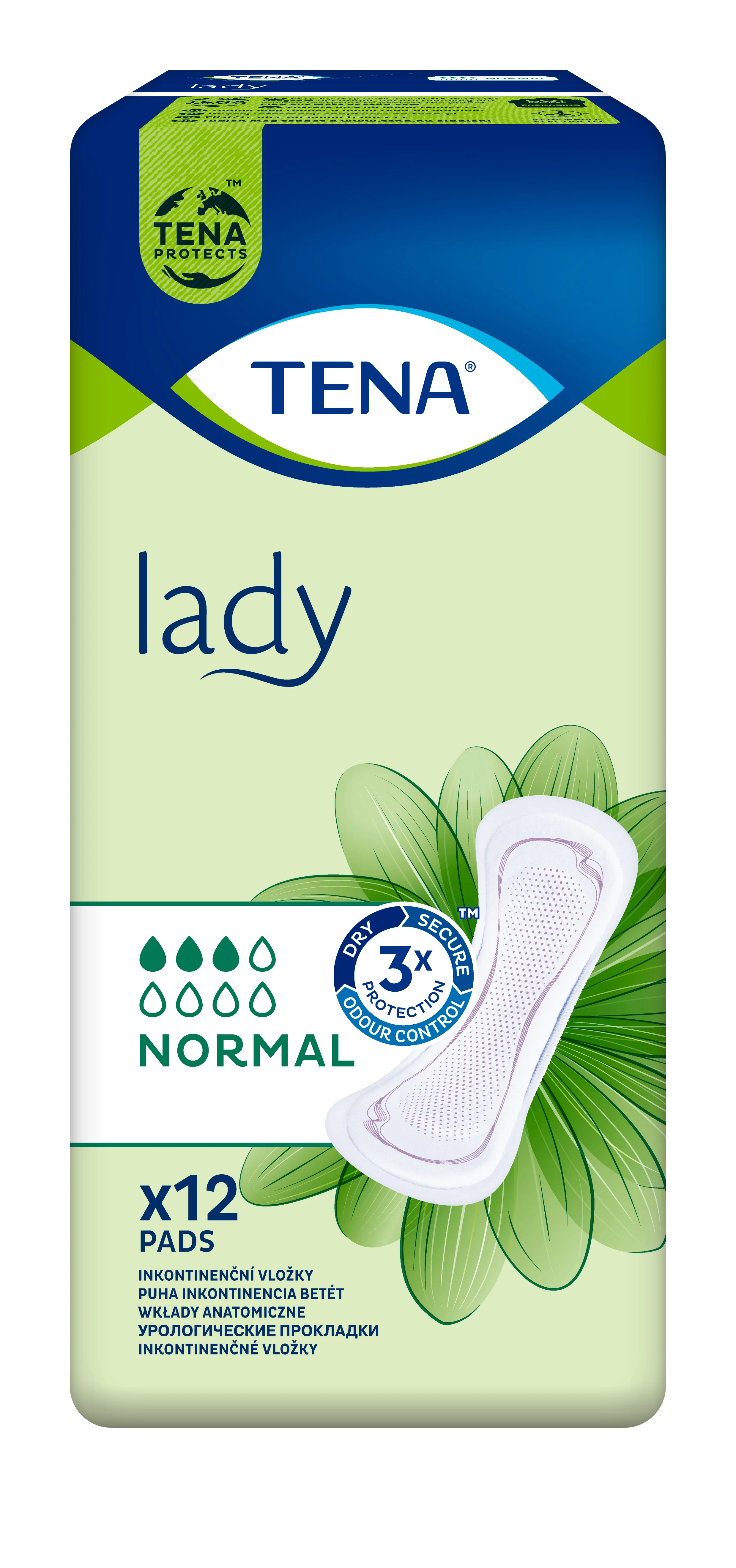 TENA LADY NORMAL 1×12 ks, inkontinenčné vložky