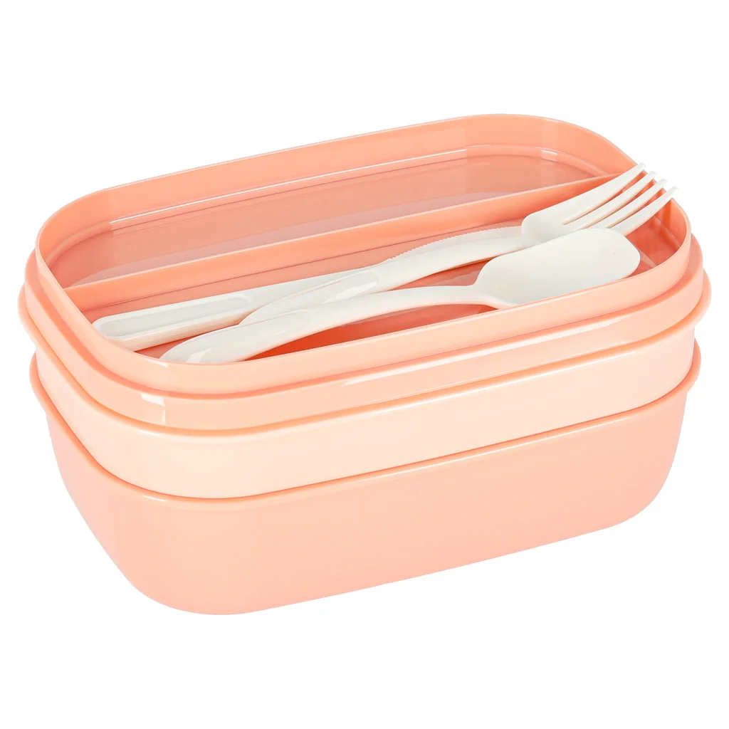 Lunch box 1900 ml rozdelený, marhuľový