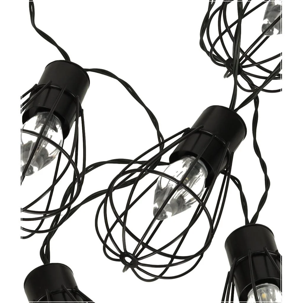 MG Garland solárna reťaz 10 LED 3.8m, čierna