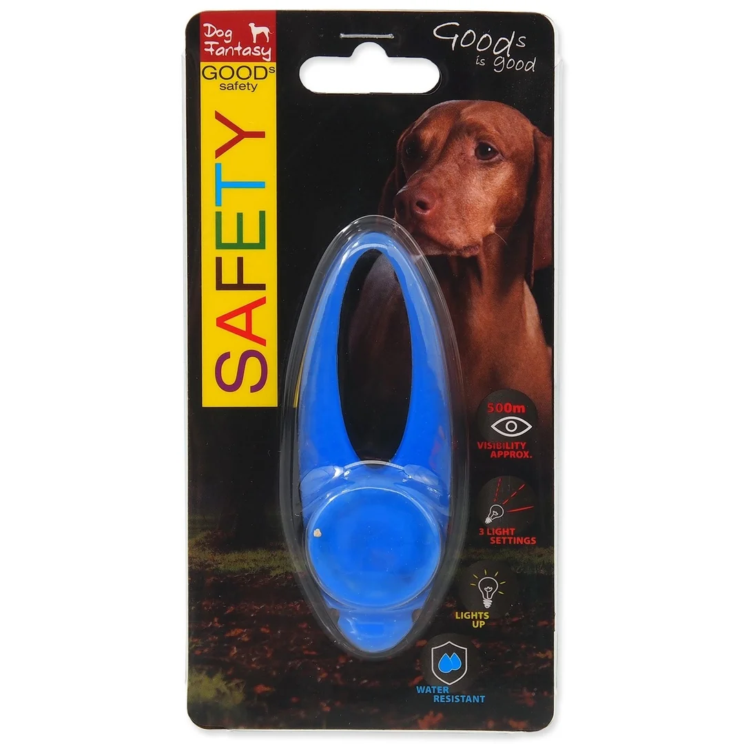 Prívesok Dog Fantasy LED silikón modrý 8cm
