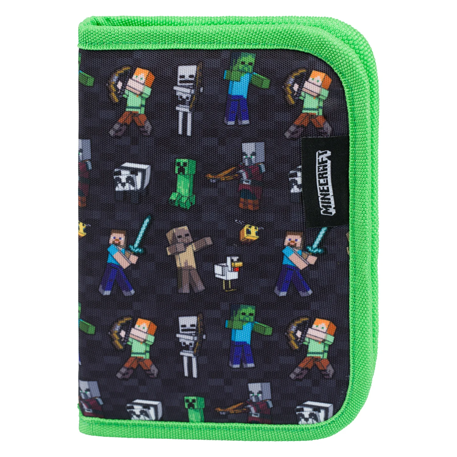 Baagl školský peračník jednoposchodový Minecraft, bez náplne s výbavou, zelený