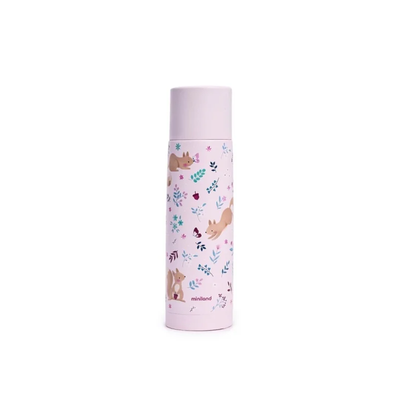 Miniland Detská nerezová termoska Dreamland 500 ml - Veveričky