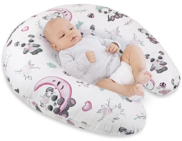 Obliečka na vankúš na kojenie 665/017 medvedík panda 1×1 ks, obliečka na vankúš