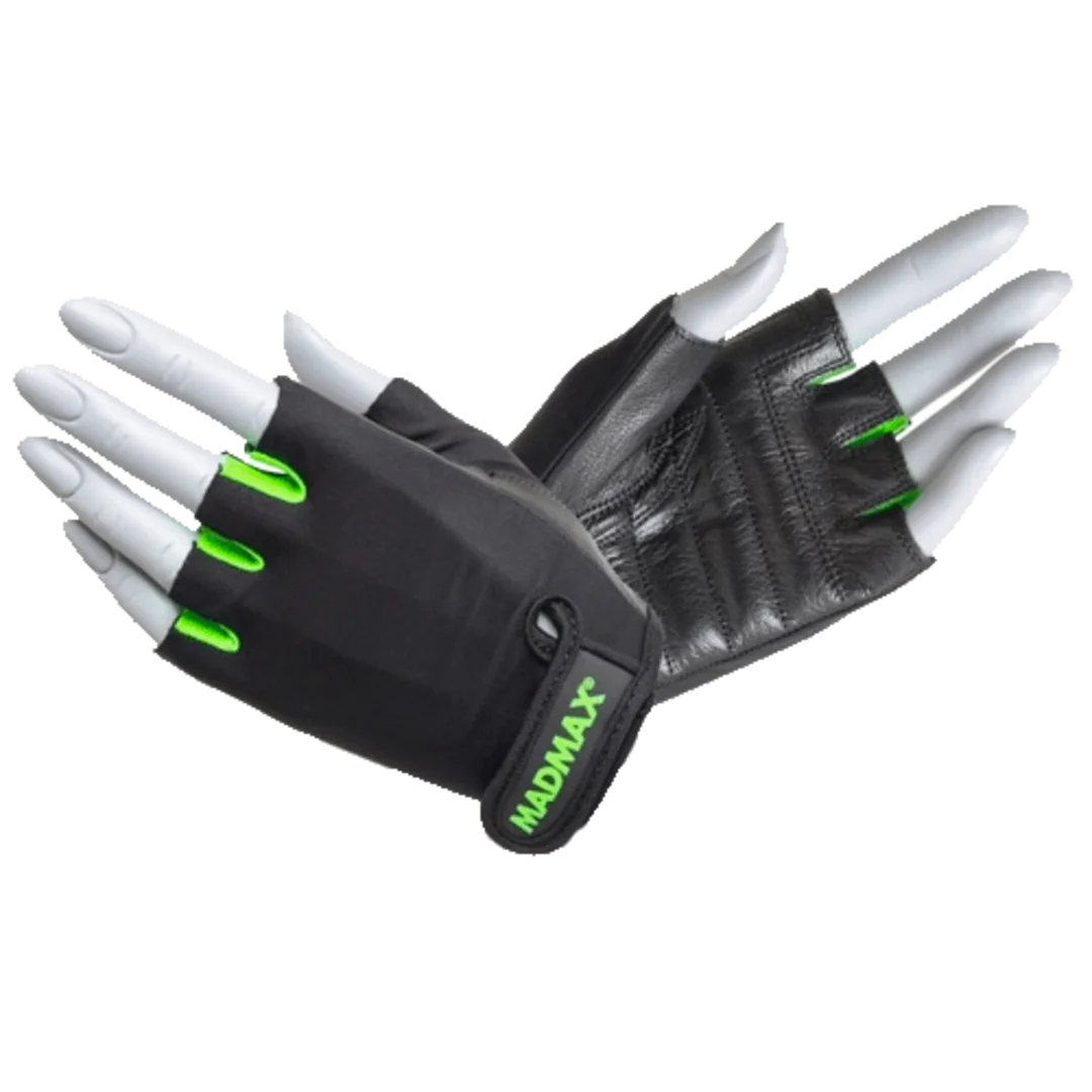 MADMAX MFG-251 GLOVES FOR FITNESS RAINBOW - Black/Neon green, XS