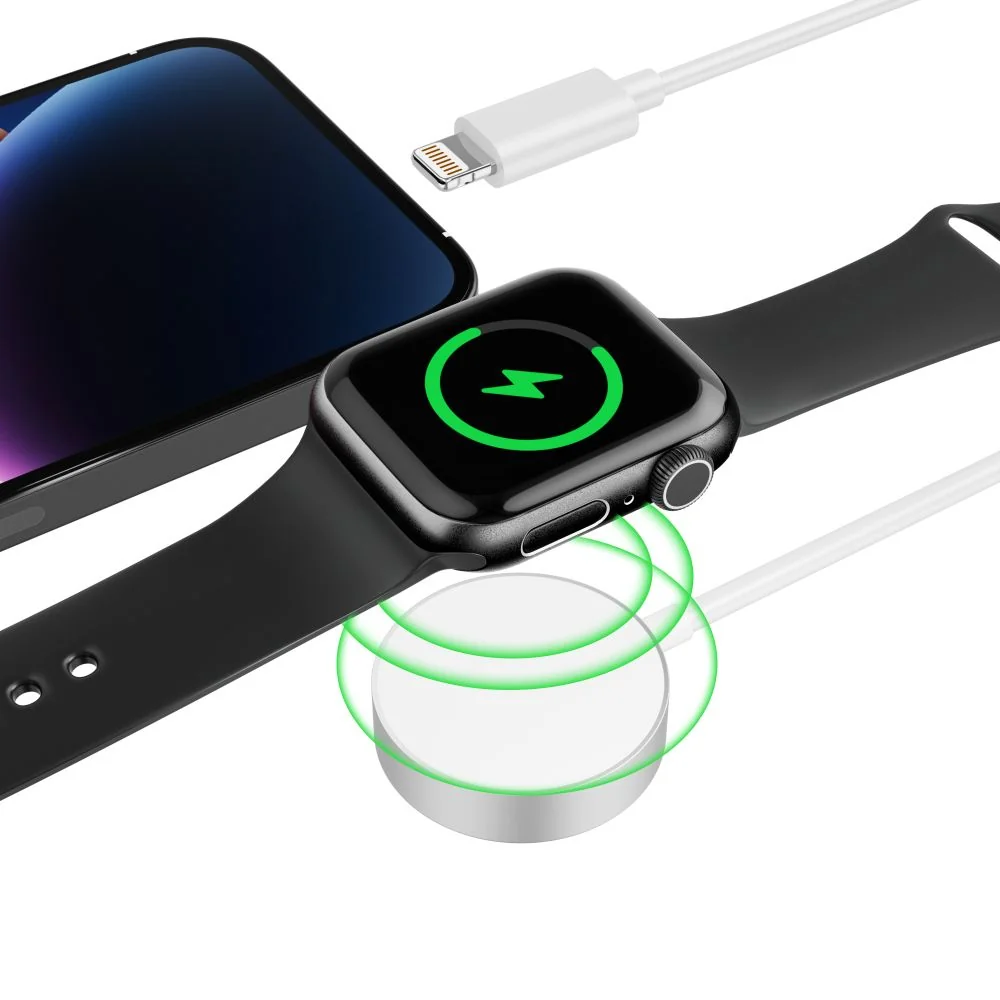Tech-Protect Ultraboost USB magnetická nabíjačka na Apple Watch + Lightning 1.5m, biela tning 1.5m, biela