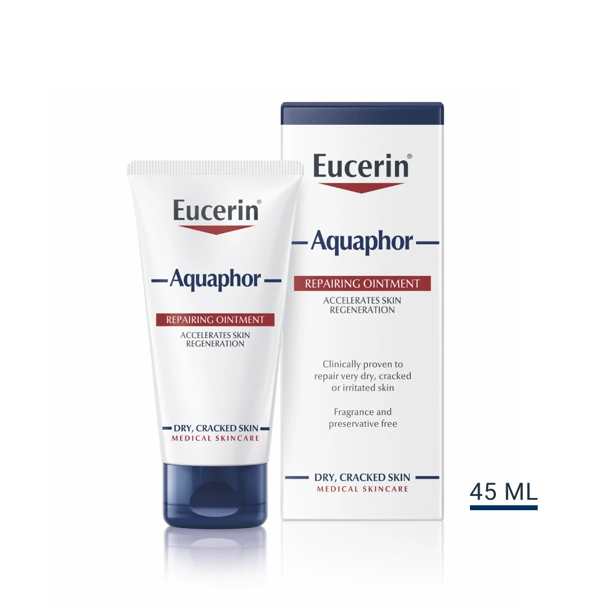 Eucerin Aquaphor Regeneračná masť 1×45 ml, obnova veľmi suchej pleti