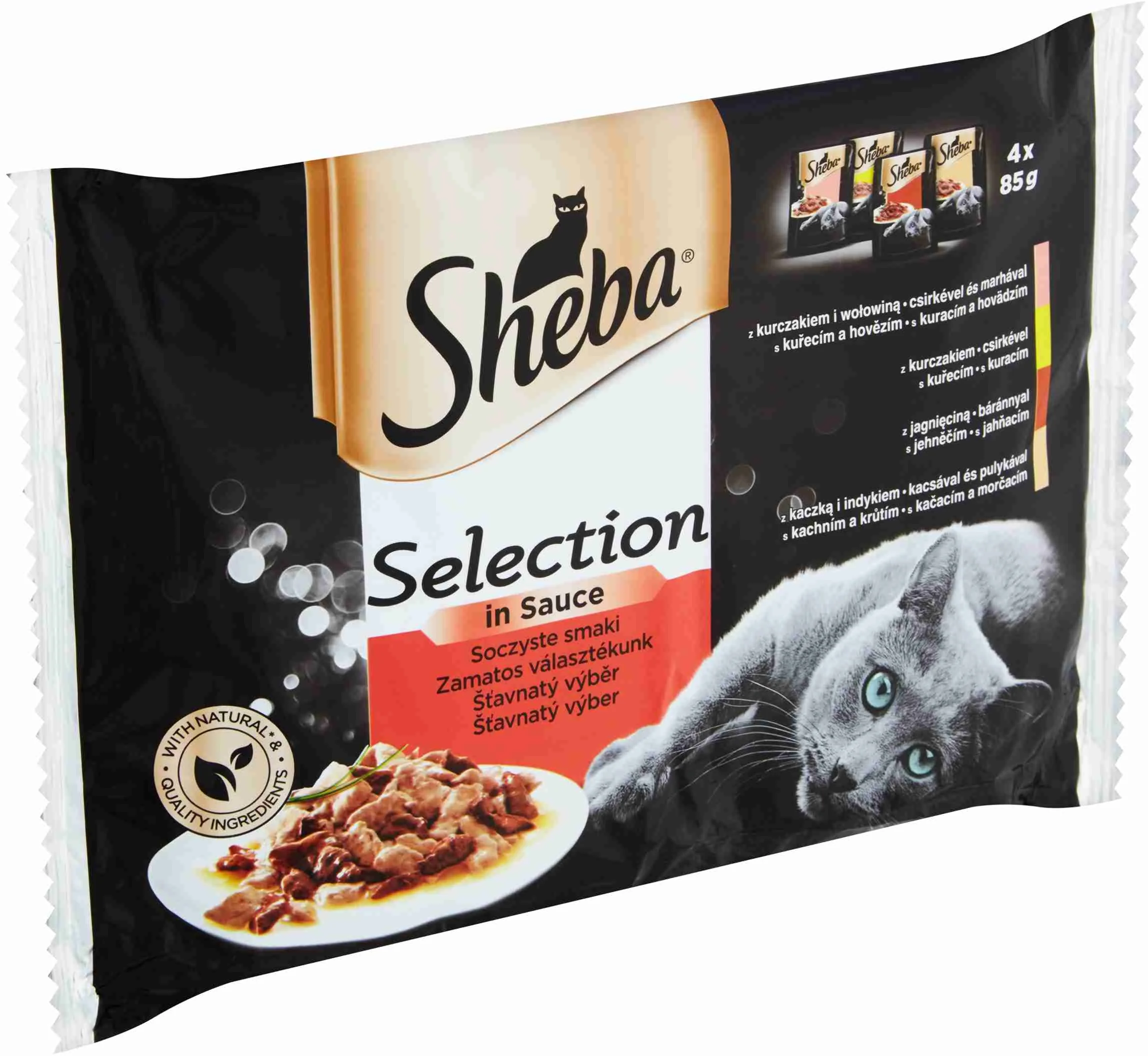 Sheba Kapsička Select Mäsové Menu 4pack 4×85g 4×85g