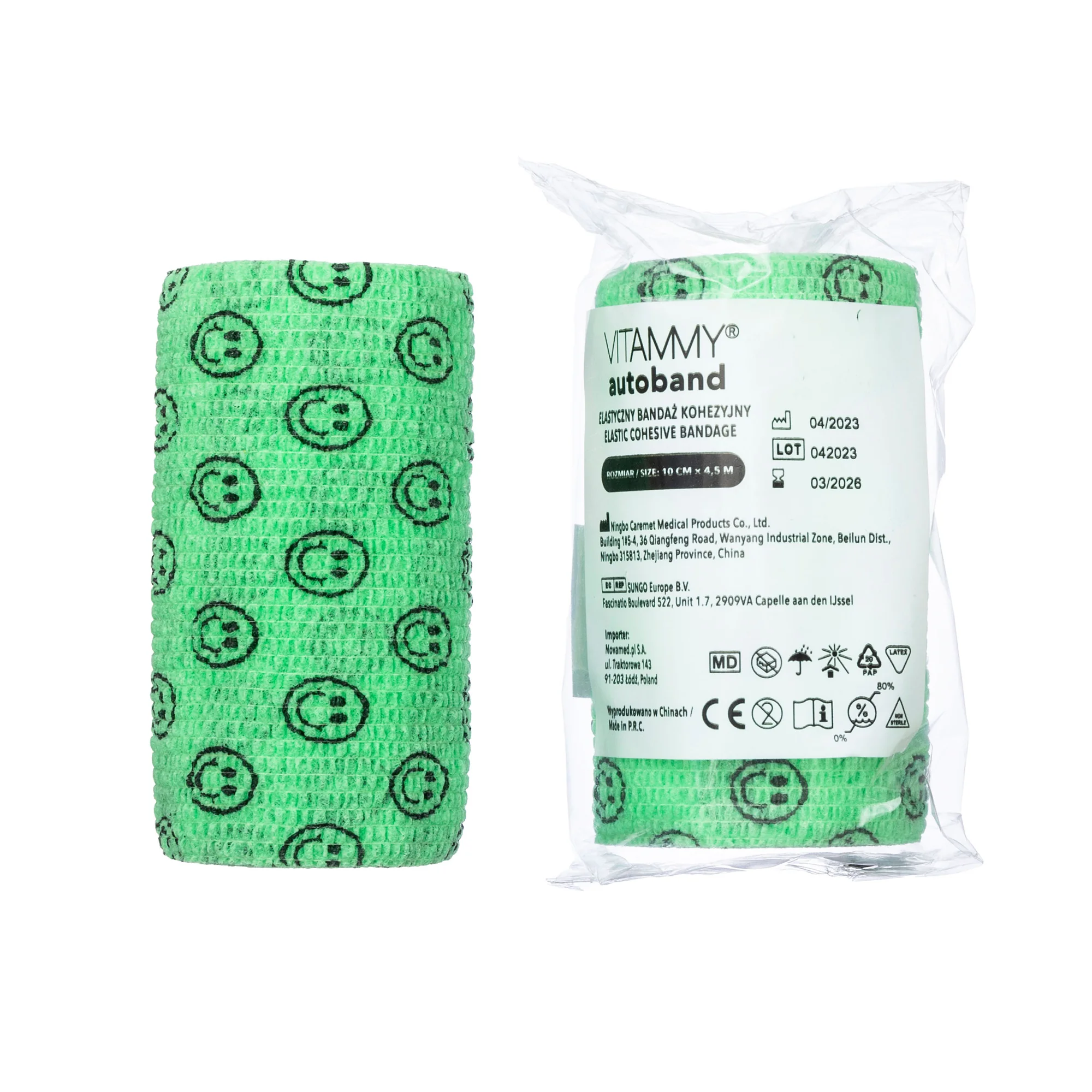 VITAMMY Autoband samolepiaca bandáž smajlík zelená 10 cm x 450 cm