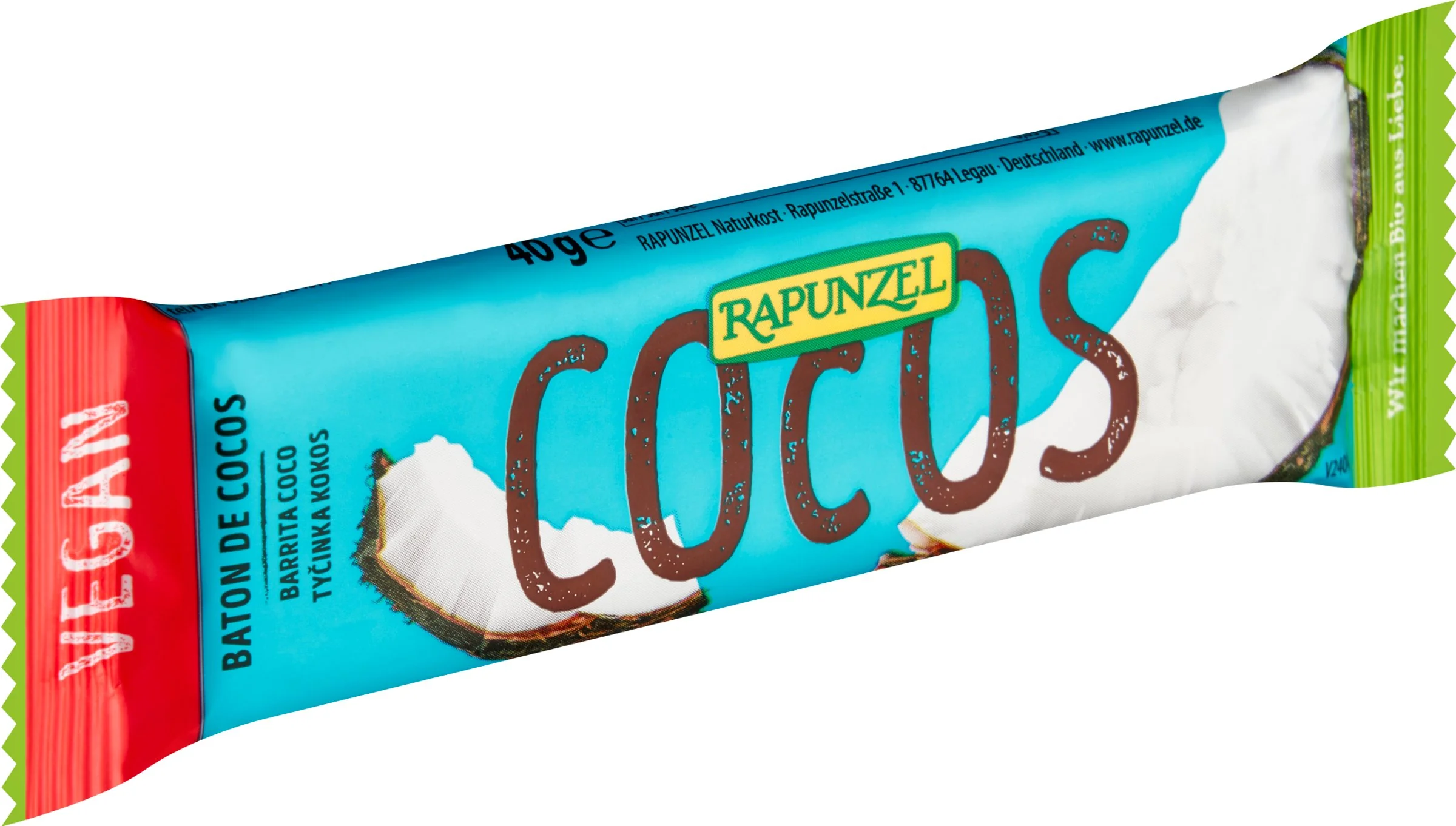 Rapunzel Tyčinka Kokos 40g 1×40 g, kokosová tyčinka