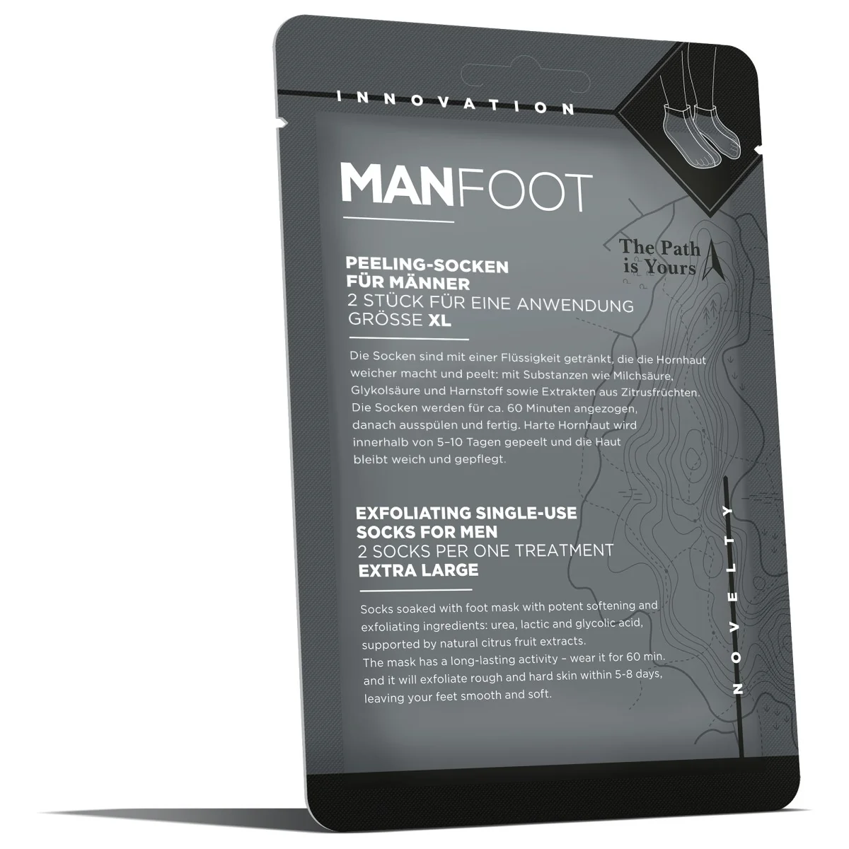 ManFoot Exfoliačné ponožky pre mužov XL 1×1 ks, exfoliačné ponožky