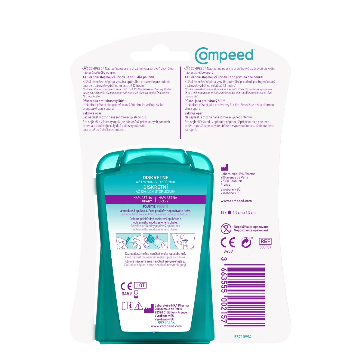 Compeed NÁPLASŤ na opary 1×15 ks, liečenie oparov