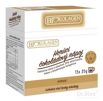 asp BIO.KOLAGEN Horúci čokoládový nápoj 15×25 g, nápoj v prášku