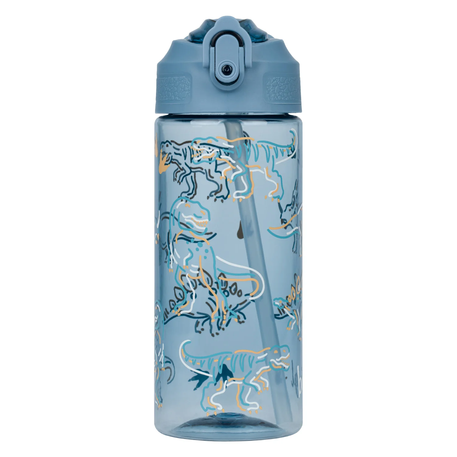 Baagl Tritanová fľaša na nápoje so slamkou Dino 500 ml 500 ml, Tritan