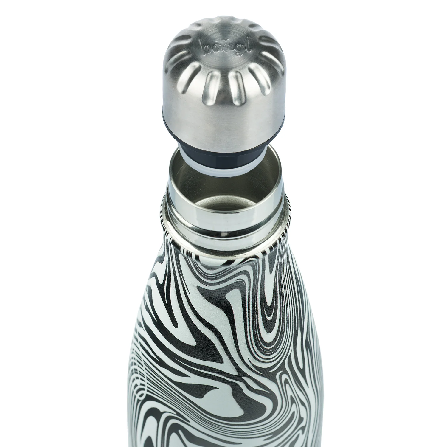 Baagl Termofľaša Mixture 500 ml s kovovým viečkom Strieborná, nerezová