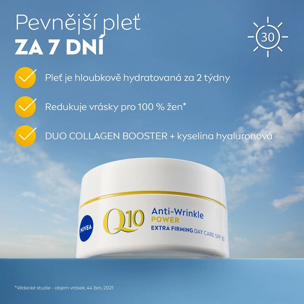 NIVEA Spevňujúci denný krém Q10 POWER  SPF30 1×50 ml, spevňujúci denný krém