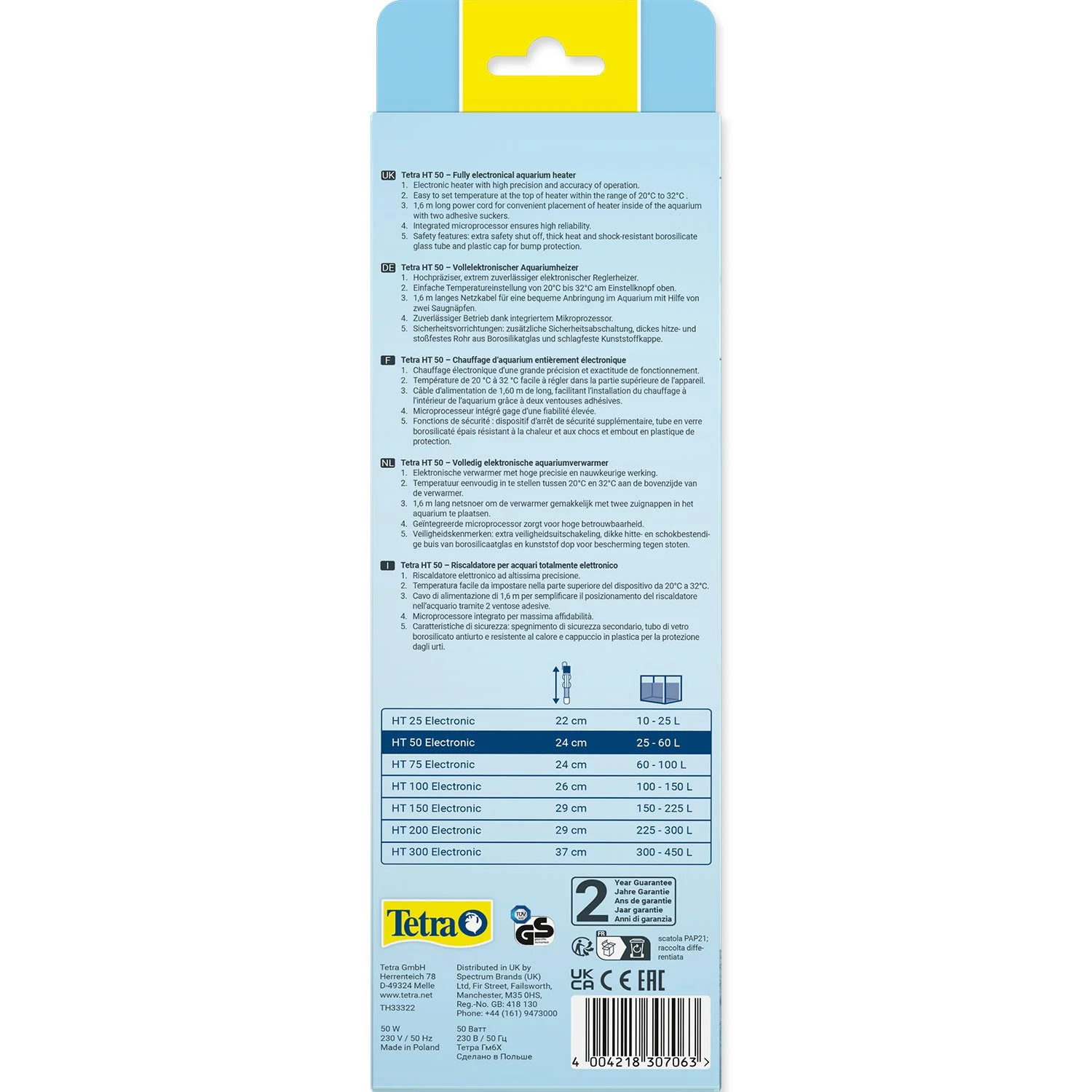 Ohrievač Tetra Electronic HT 50 50W, 25-60l