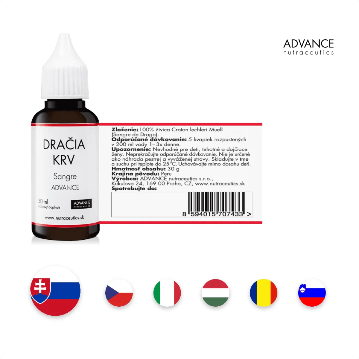 Dračia krv ADVANCE – prémiová kvalita 1×30 ml, výživový doplnok