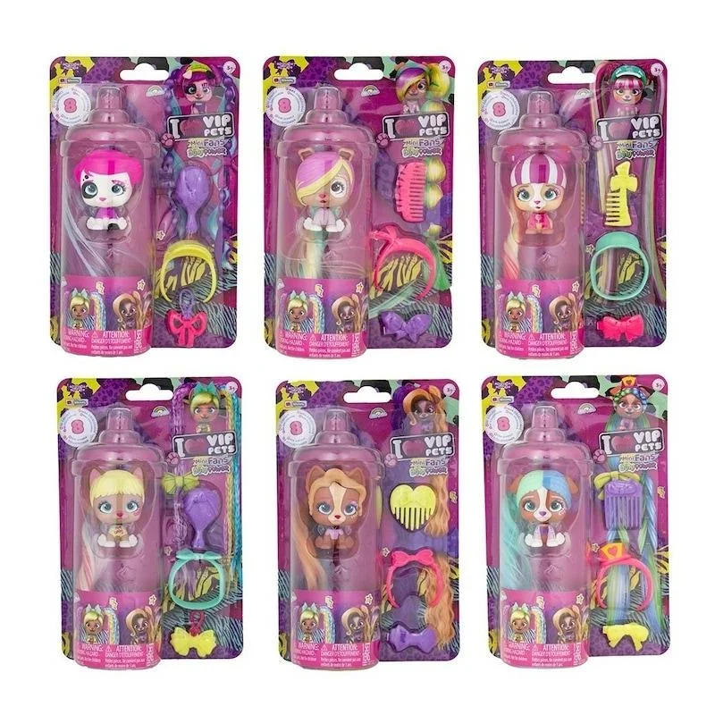 IMC Toys VIP PETS Mini Fans Bow Power psík s dlhými vlasmi, mix