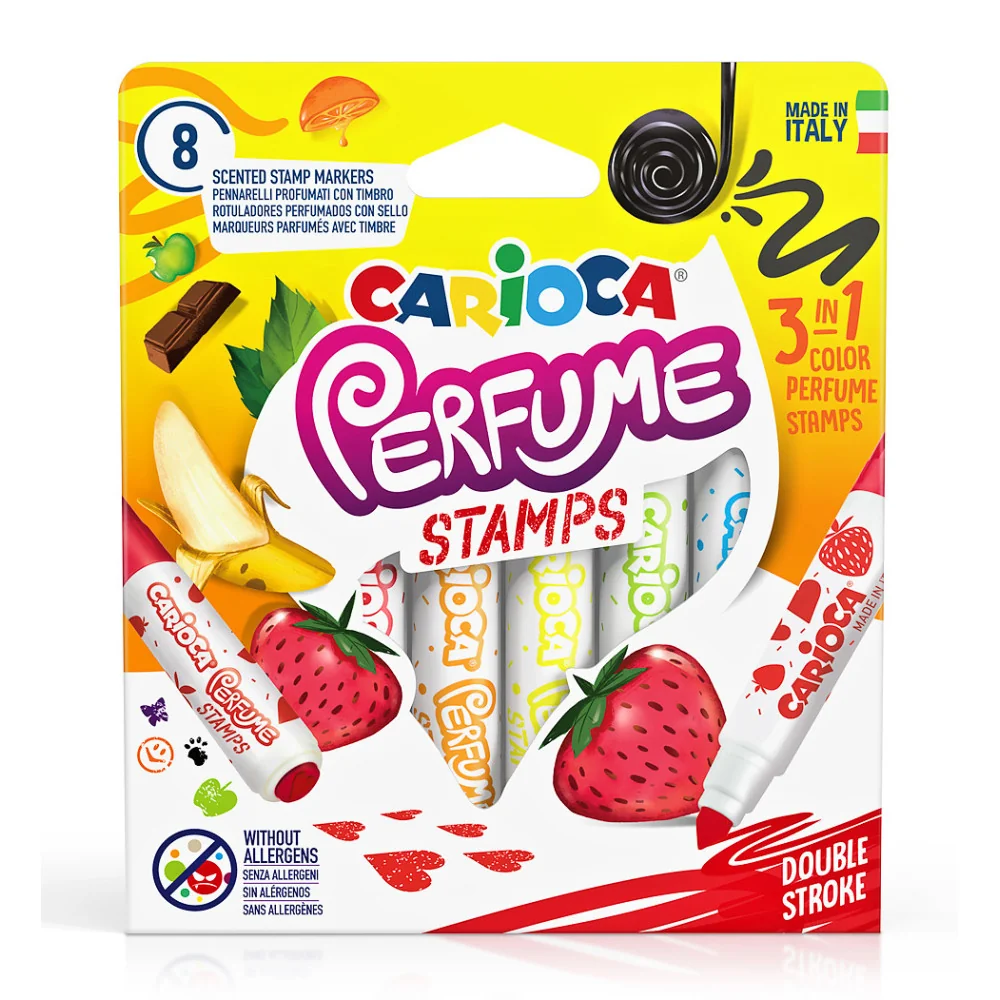 Fixky s pečiatkou Perfume  voňavé 3 v 1 8 ks-CARIOCA