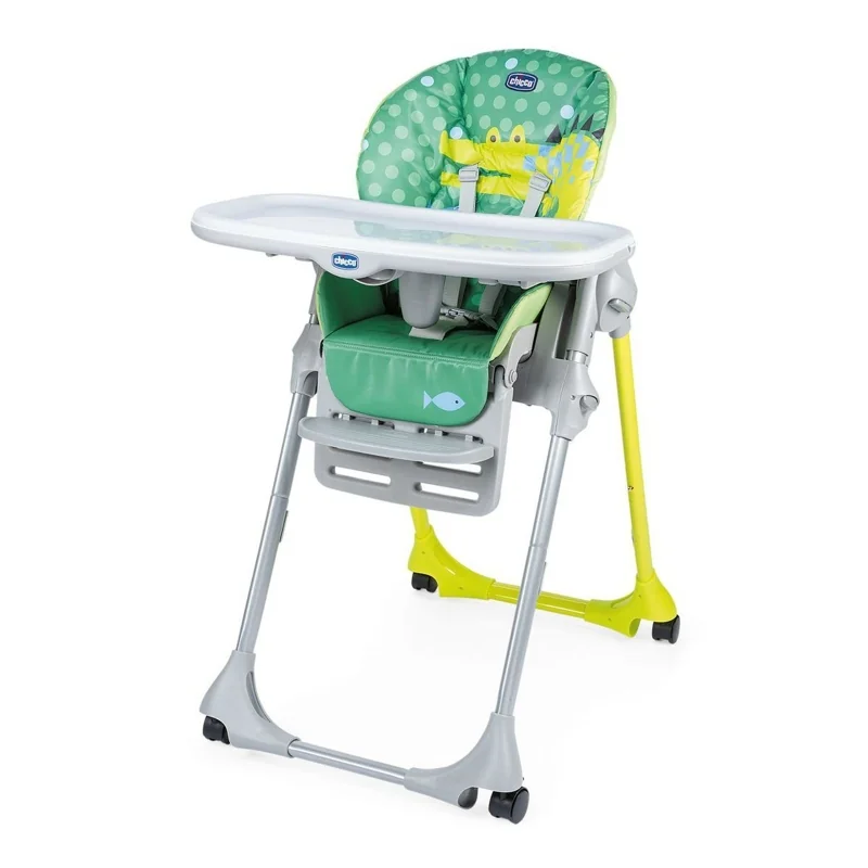 CHICCO Stolička jedálenská Polly Easy - Crocodile 1×1 ks, jedálenská stolička