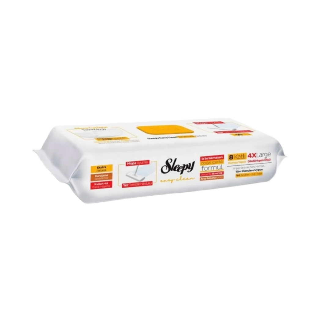 Sleepy plochý mop na podlahy + vlhčené utierky Sleepy 4XL 50 ks eukalyptus (Herbal Soap) set