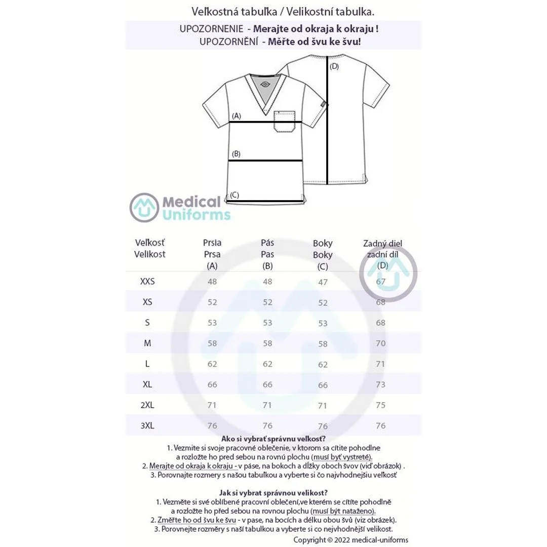 Unisex blúza V-výstrih - biela M