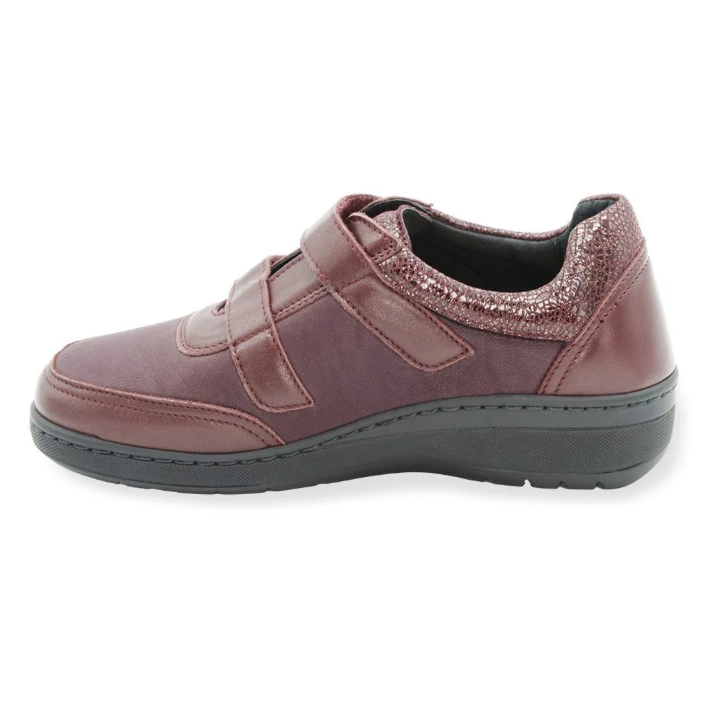 Zdravotná dámska poltopánka OLIVA 9095 bordová, veľkost: 39