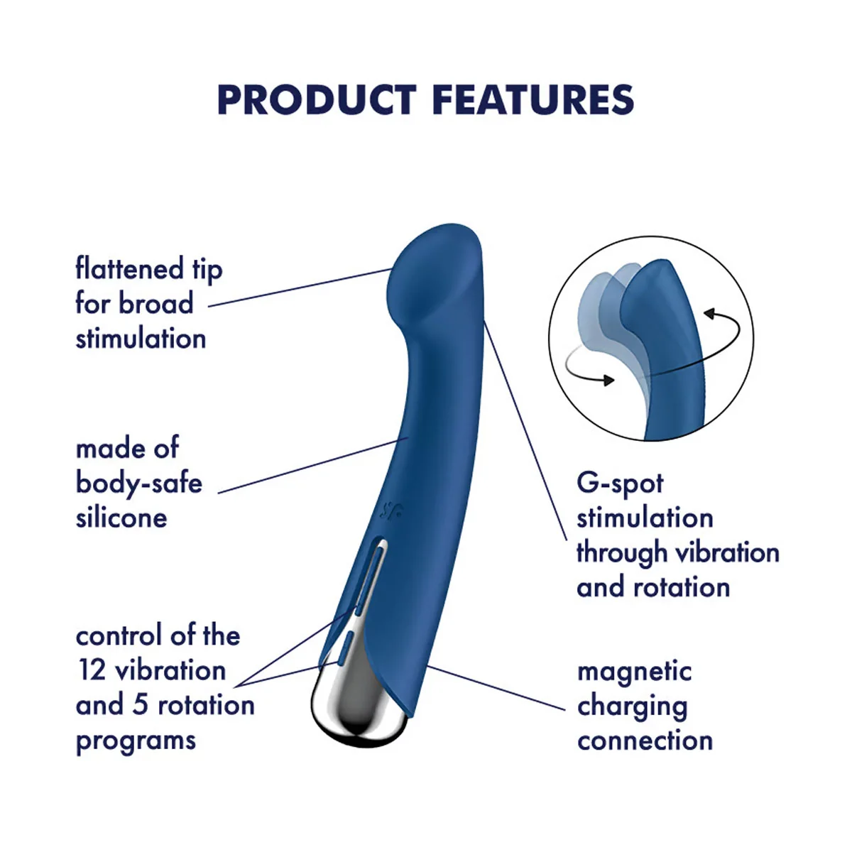 SATISFYER Spining G-Spot 1 - Rotačný vibrátor na bod G