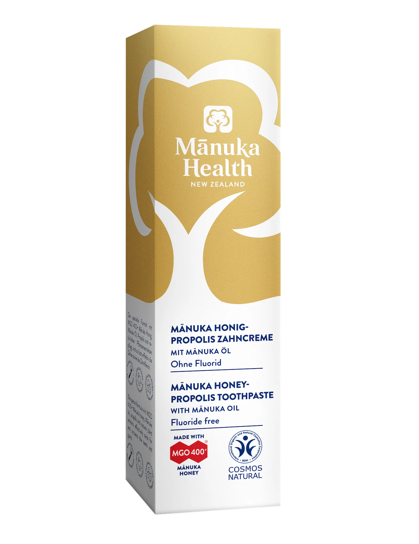 Manuka Zubná pasta MGO 400+ bez fluoridu s propolisom 75 ml