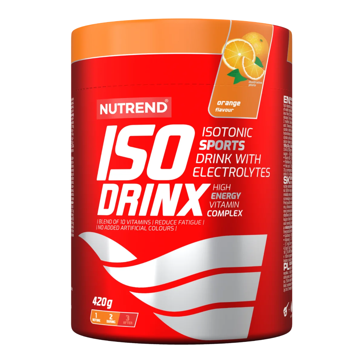 Nutrend ISOdrinX pomaranč 1×420 g, nápoj pre športovcov
