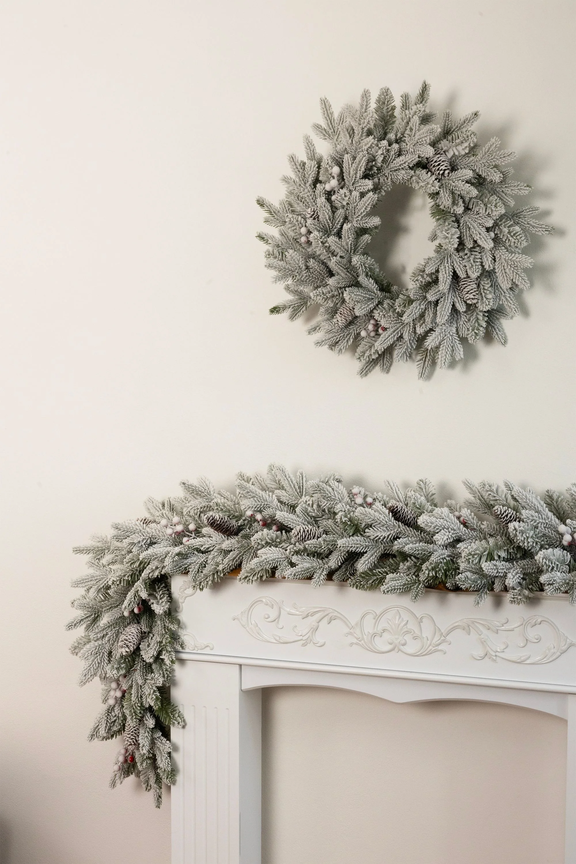 MagicHome vianočná girlanda Frosty, 1 ks Zasnežená, 3D+2D, 180 cm