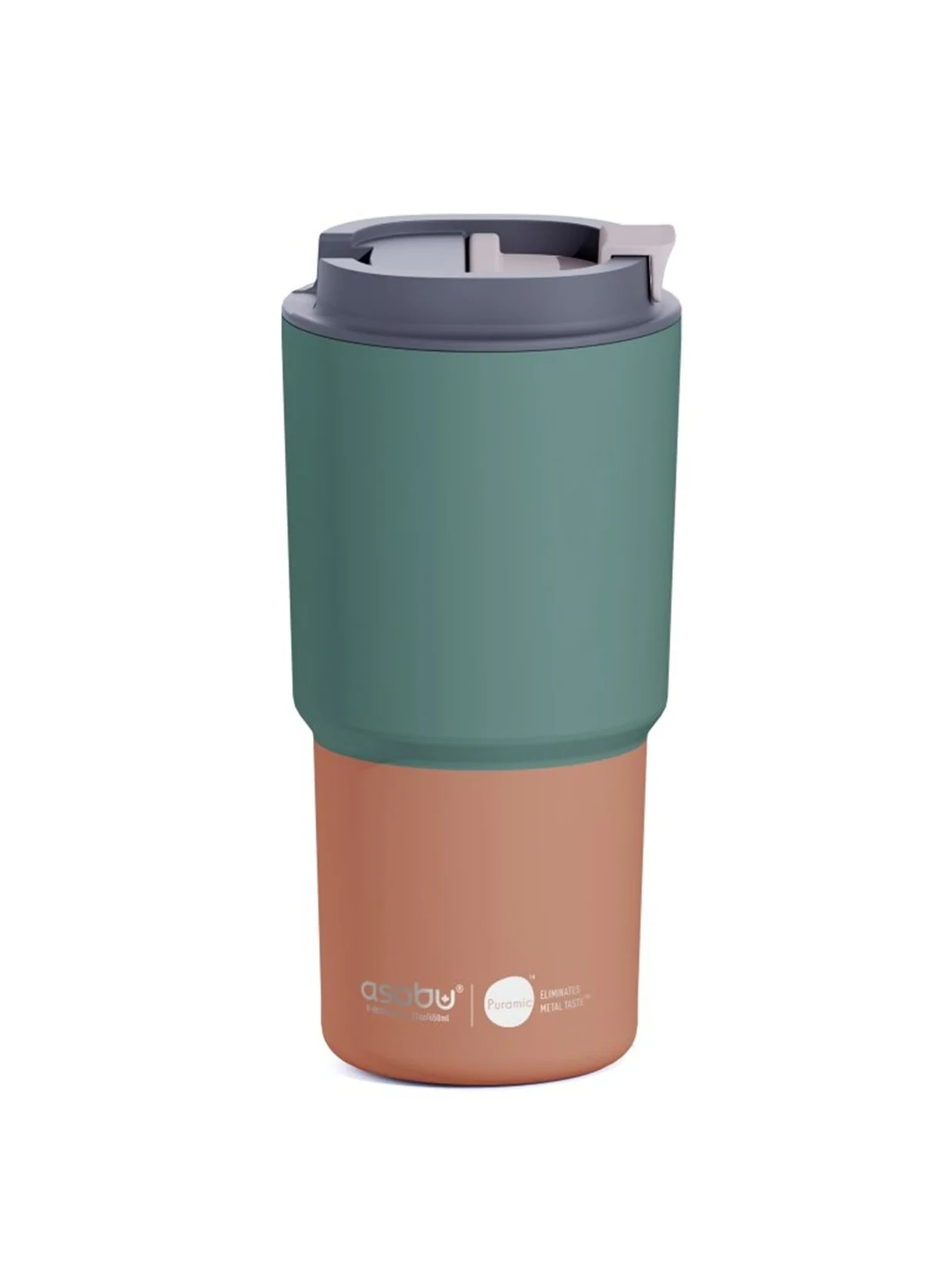 PICK ME UP cestovný termohrnček PASTEL GREEN 650ml Cestovný termohrnček