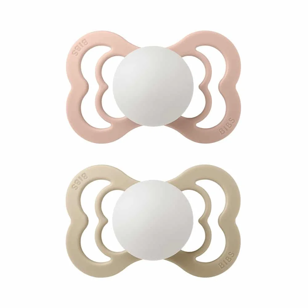 BIBS Supreme cumlíky zo silikónu 2ks veľkosť 2 - Blush Nočný / Vanilla Nočný