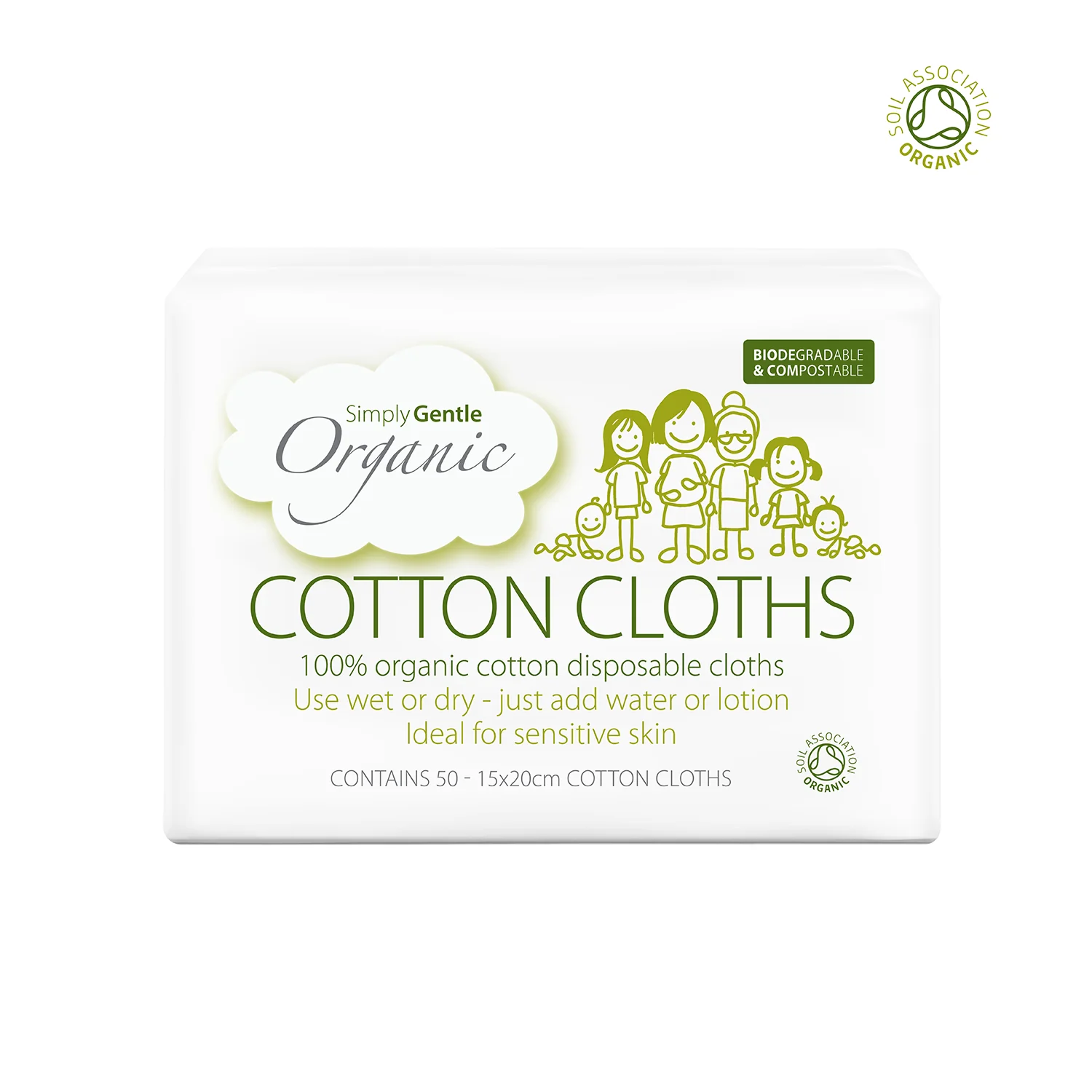 Simply Gentle Organické obrúsky 50 ks