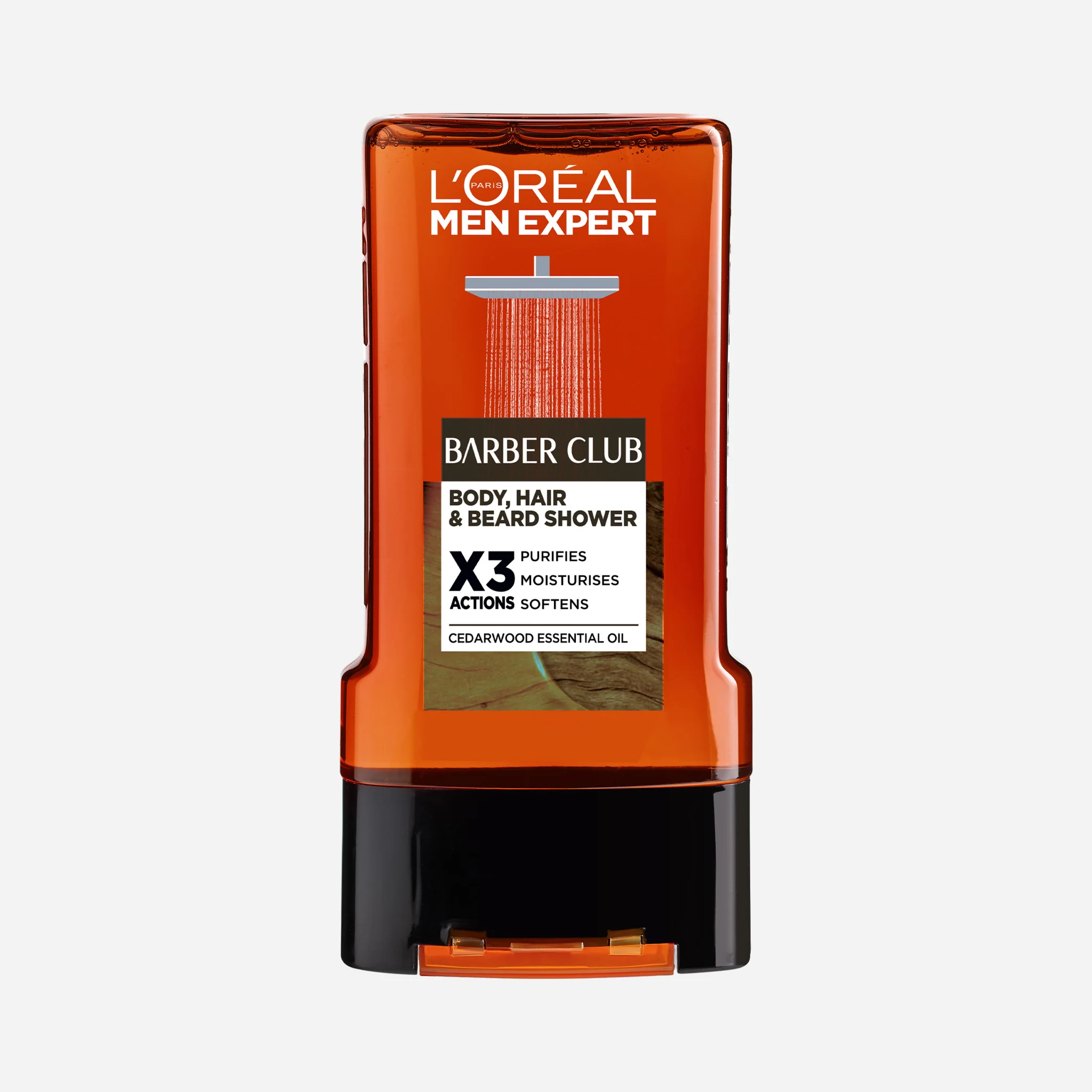 L'Oréal Paris Men Expert Barber Club 1×300 ml, sprchovací gél na telo, vlasy, fúzy a bradu