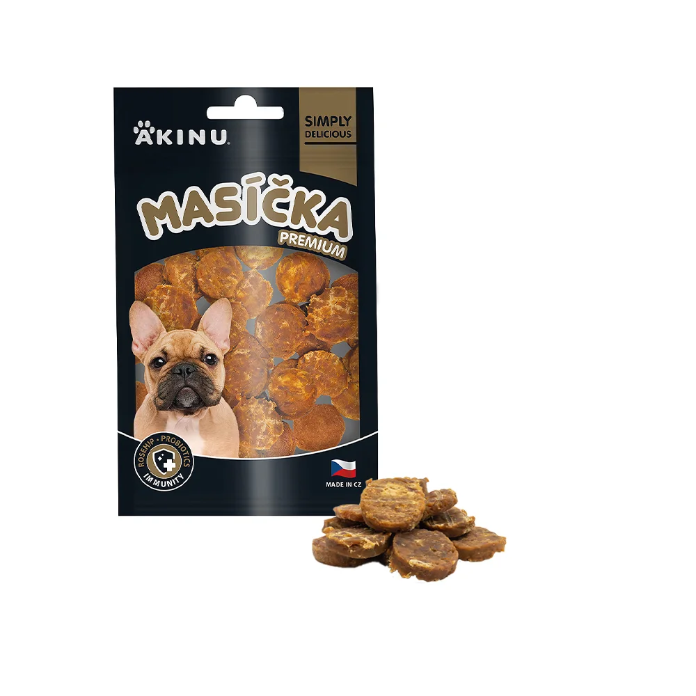 Akinu MASÍČKA PREMIUM Imunitná pochúťka pre psy 6 x 75 g