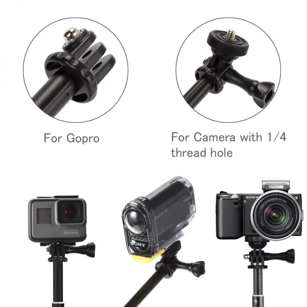 Tech-Protect Monopad selfie tyč pre GoPro Hero, čierna