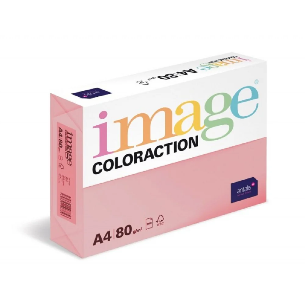 Coral - farebný kancelársky papier, starožitná ružová A4, 80 g/m², 500 hárkov