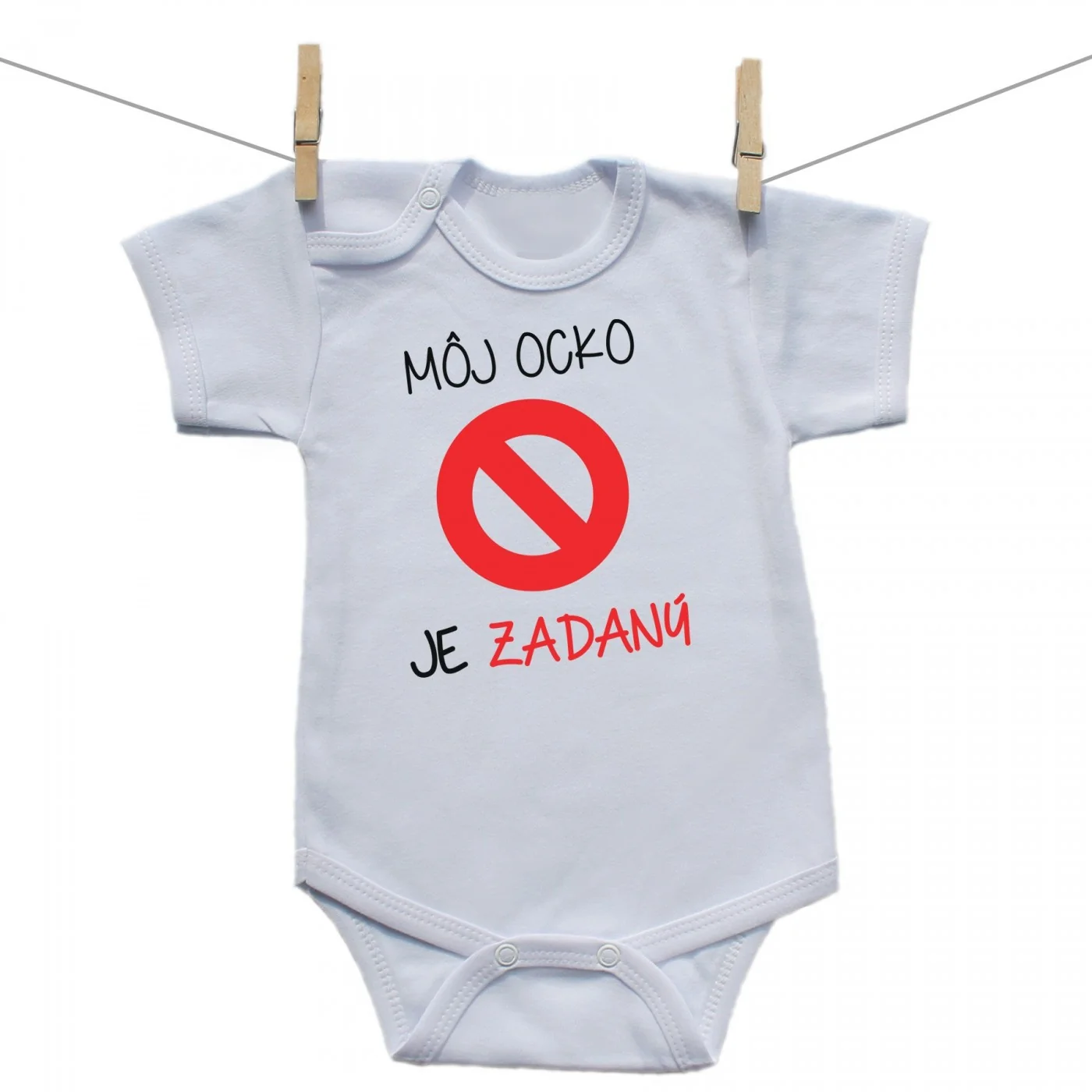 Boodyy Body s krátkym rukávom Môj ocko je zadaný Veľkosť: 92